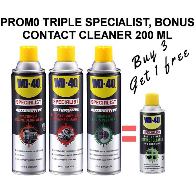 Bergaransi - WD40 Brake & Part Cleaner+ME Degreaser (Heavy Duty)+Carbu Cleaner