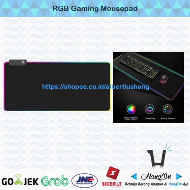 RGB LED Gaming Mousepad / Soft cloth Mouse pad 300x780x4mm Not Razer