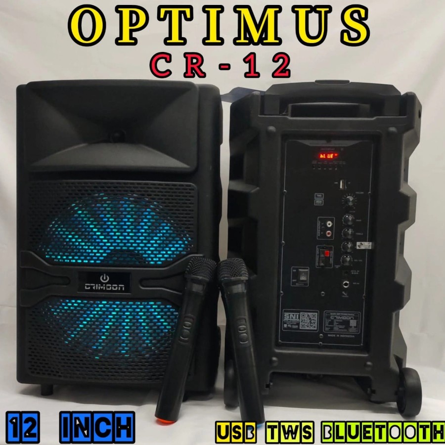 Speaker portable wireless crimson cr 12 optimus cr12 optimus bluetooth