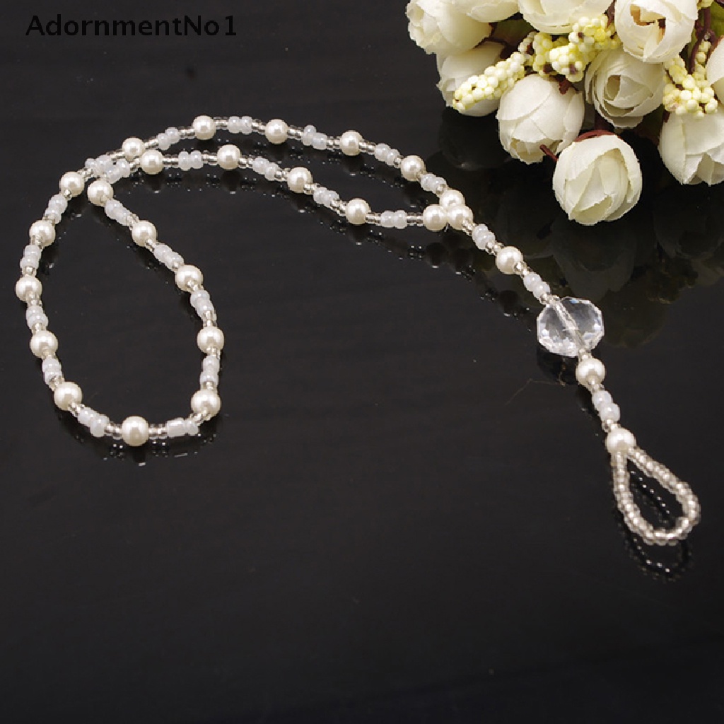 (AdornmentNo1) Gelang Kaki Rantai Aksen Mutiara Imitasi Untuk Perhiasan Wanita / Pantai / Pengantin