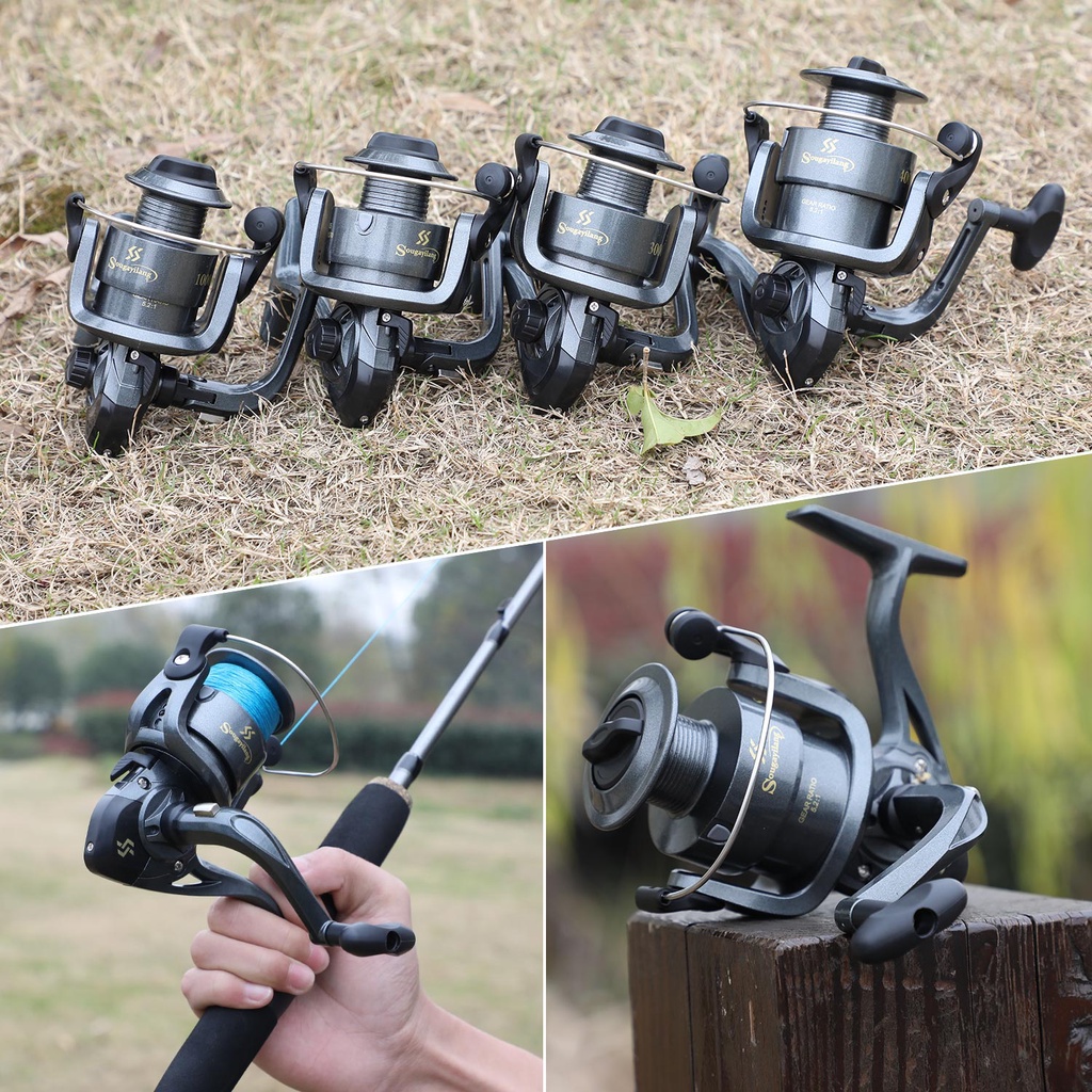 Spinning Fishing Reel Max Drag Full Metal Spool Spinning Reel 6 Ball Bearings 5.2:1 Rasio Gigi Kanan/Kiri Gagang Inter-changeable 1000 2000 3000 4000 Model Spinning Fishing Reel Air Asin Gulungan Pancing Air Tawar Gear Tackle Outdoor