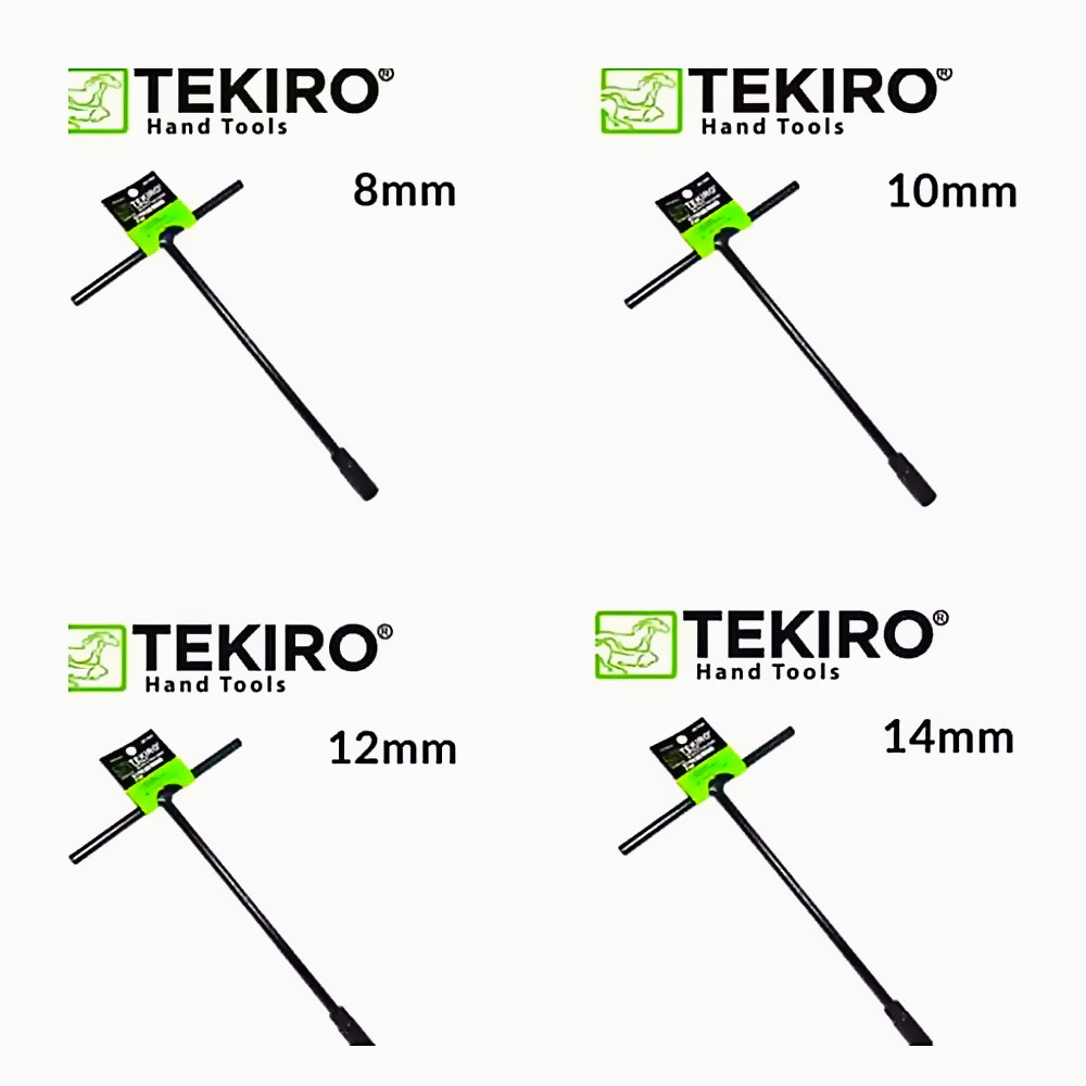 dapat 4 PCS !! MERK TEKIRO Kunci T sock Sok 4 PCS 8 10 12 14 mm TEKIRO | KUNCI T SET 4PCS | KUAT DAN TAHAN LAMA