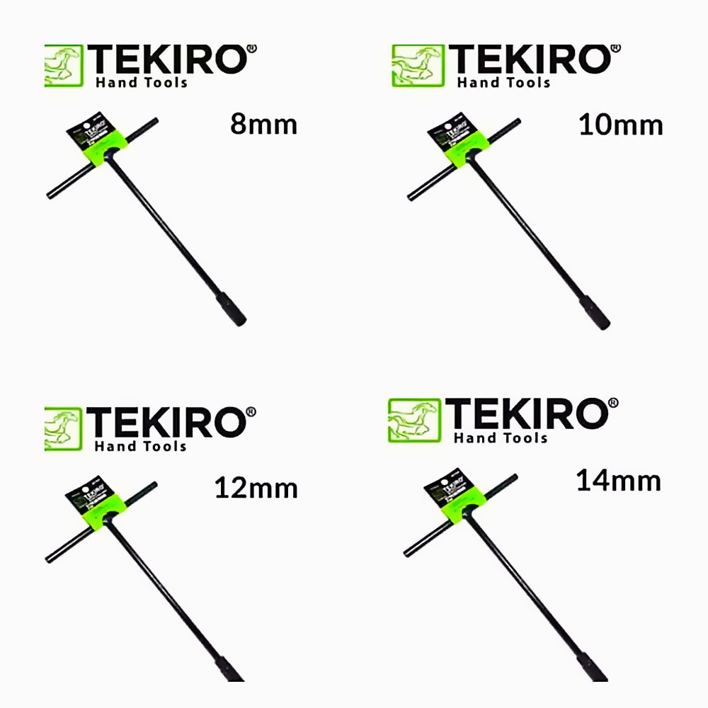 dapat 4 PCS !! MERK TEKIRO Kunci T sock Sok 4 PCS 8 10 12 14 mm TEKIRO | KUNCI T SET 4PCS | KUAT DAN TAHAN LAMA