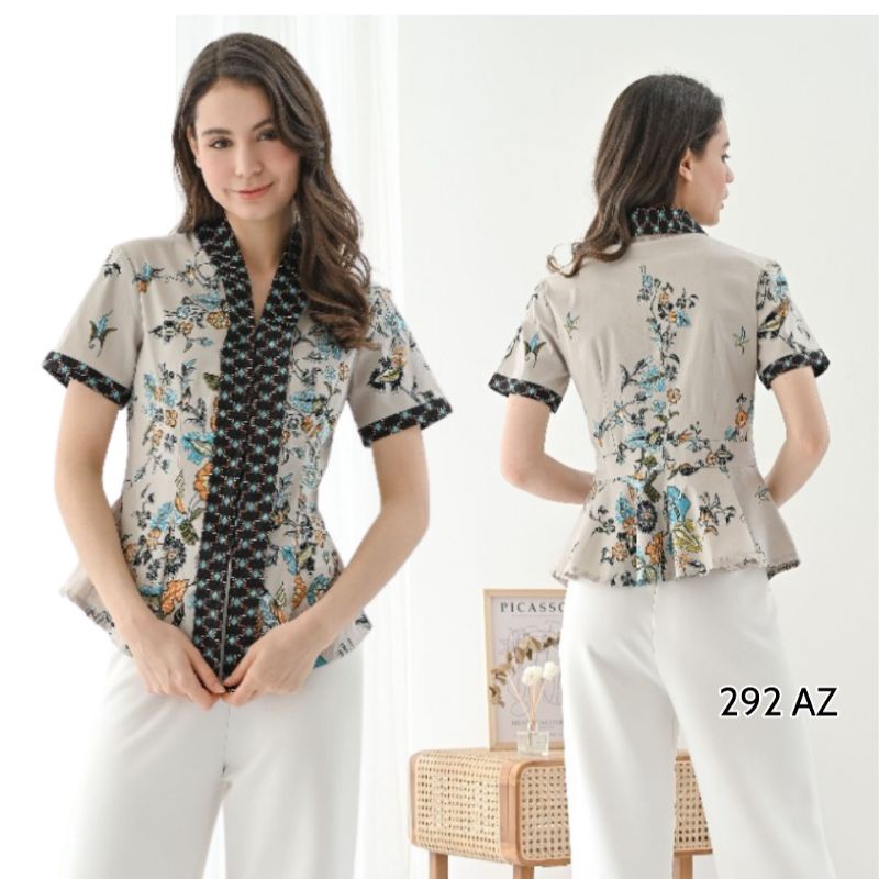 ATASAN BATIK 292 AZ (Lengan Pendek) - BATIK COUPLE - BATIK FAMILY - SERAGAM BATIK