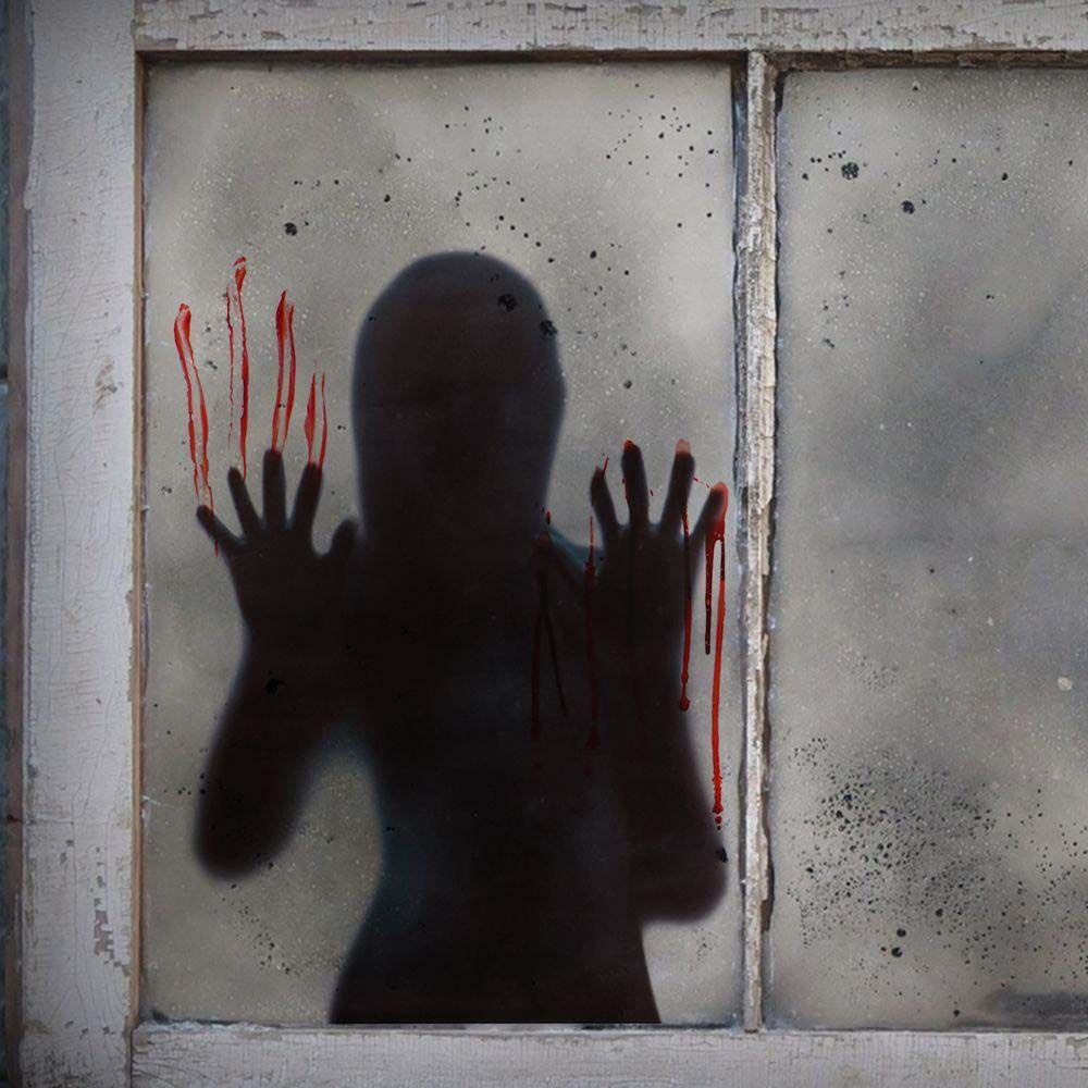 Agustina Stiker Dinding Realistis Hantu Perempuan Hidup Tahan Air Berdarah Handprint Perekat Horor Stiker