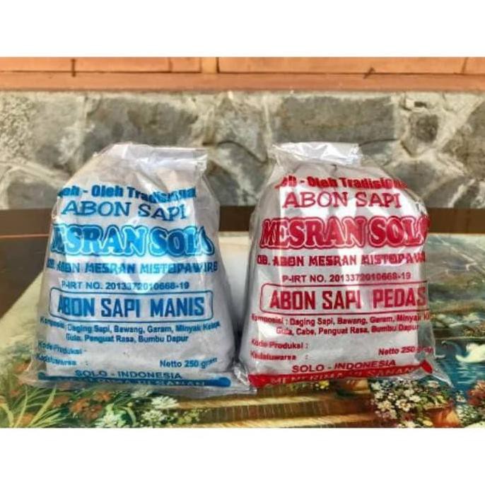 

Abon Sapi Mesran Solo Manis / Pedas 250G - Manis