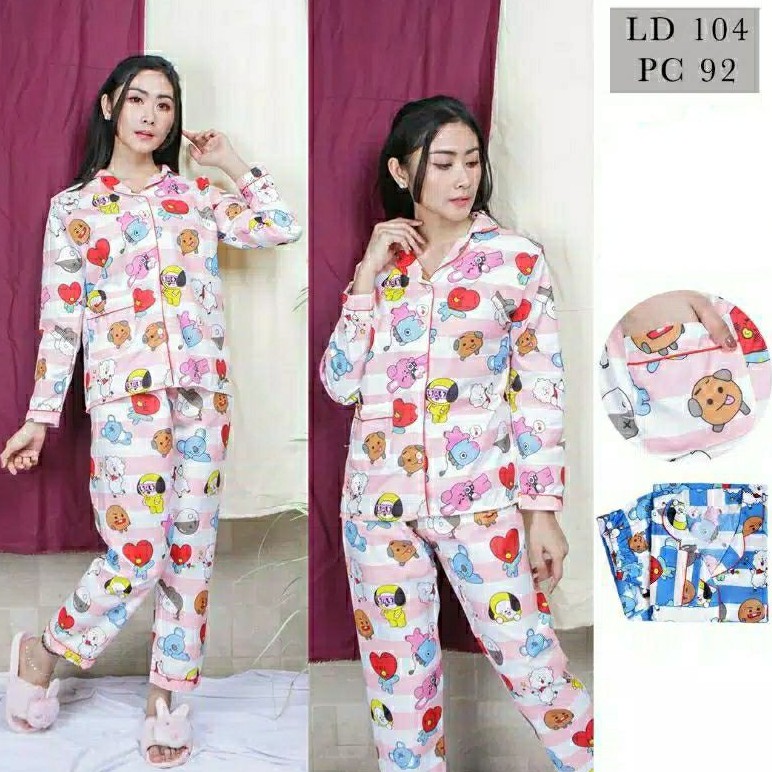 Piyama PP Dewasa Sultan / Janda Bolong / Tie Dye Katun Jepang - Fit XL-BT21