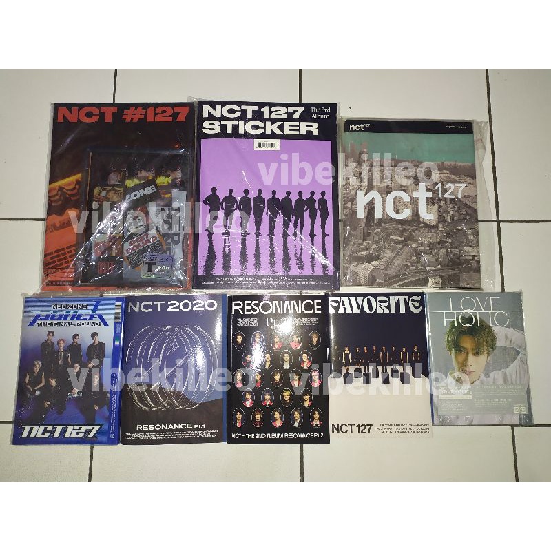 album only nct neozone t ver, sticker pb ver, irregular, punch 2nd player, resonance past & arrival,