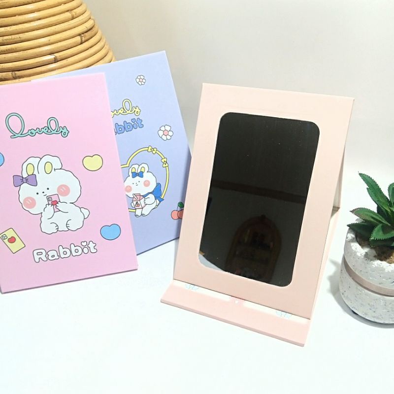 ❤️ BAANUN❤️Cermin Lipat 2 SISI Kotak Persegi Kecil Mini Saku