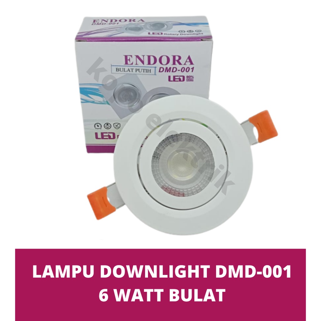 Lampu Downlight Spotlight Rotary 6 watt Bulat