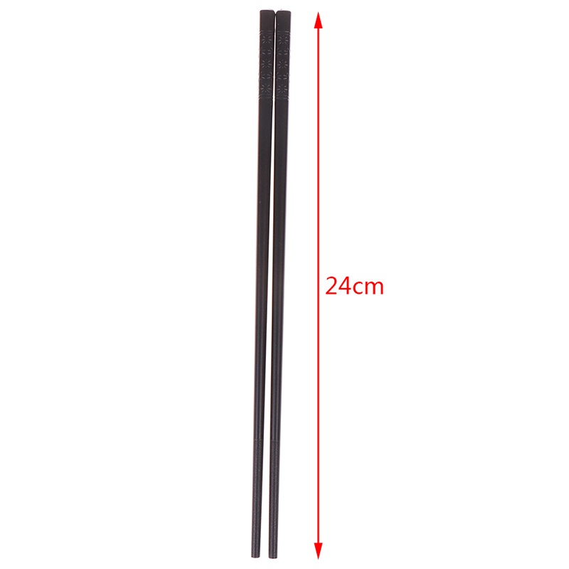 1 Pasang Sumpit Sushi Bahan Alloy Anti Slip Gaya China Jepang