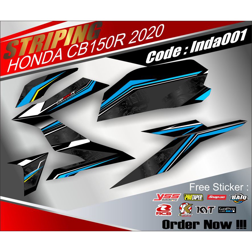 STRIPING CB150R/CB 150 R 2016 2017 All New Streetfire Variasi Honda Stiker List motor