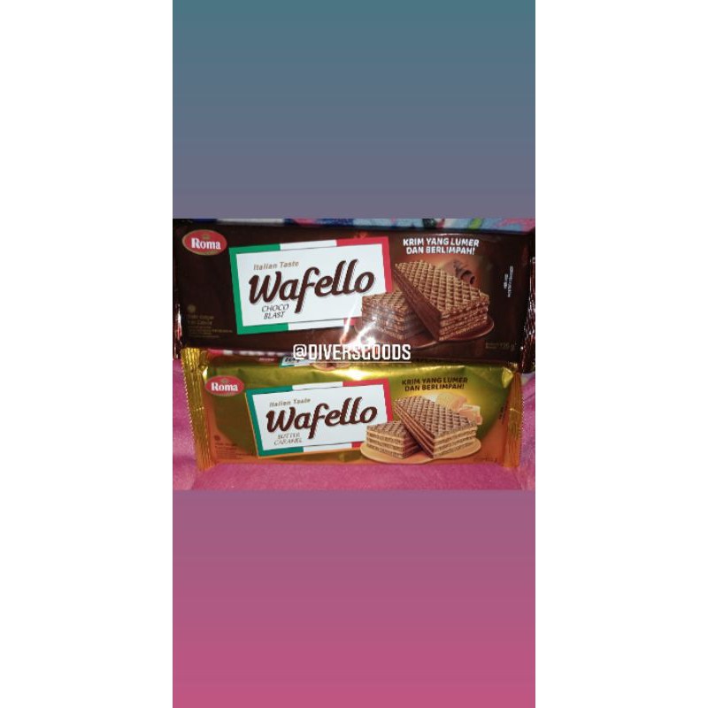 

biskuit wafer coklat wafello butter caramel / choco blast