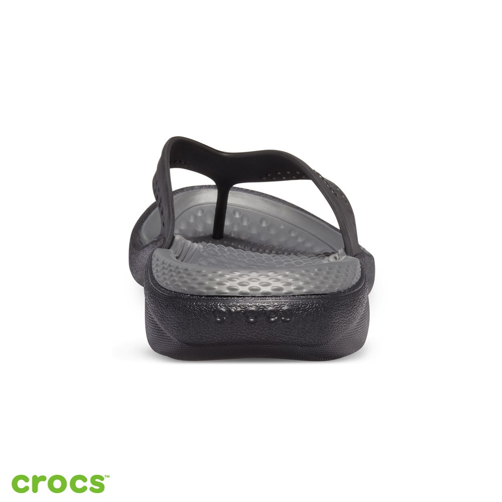 Crocs Literide Flip / Literide Jepit / Sandal Unisex / Sandal Pria / Sandal Wanita / Original - Black Gray  G205182-0DD