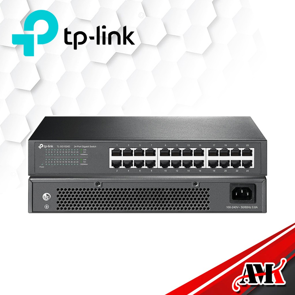 Jual Switch Hub 24 Port Gigabit 1000Mbps TpLink TLSG1024D 24Port