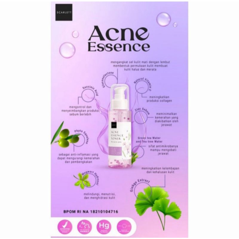 Scarlett whitening acne/brightly essence tonel 100ml