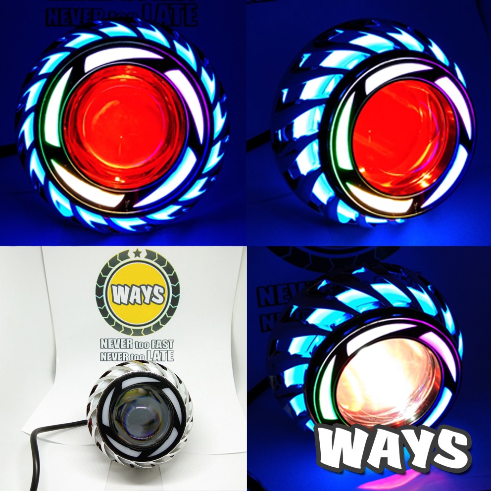 [L070] Lampu Depan Projie LED Rainbow Kipas Motor Mio Soul Beat Xeon Xride Scoopy Fino Vixion Ninja