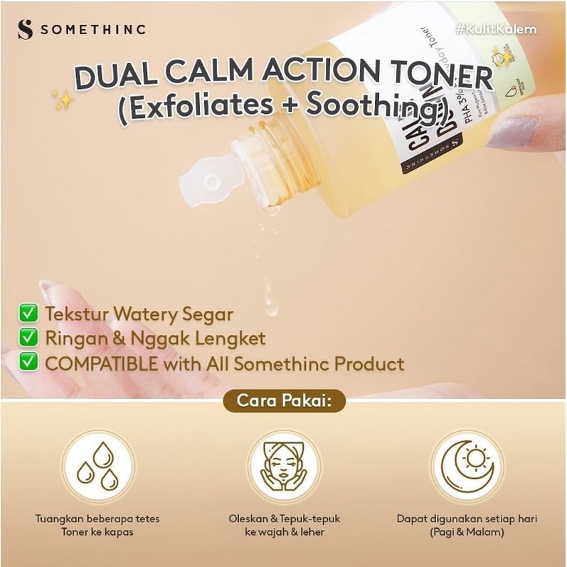 SOMETHINC Calm Down! PHA 3% Everyday Toner - Skinpair R-Cover Ampoule