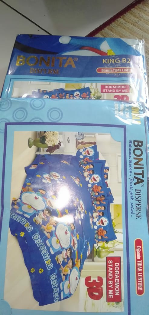 Sprei Bonita No 1 Uk 180x200 Doraemon Stand By Me