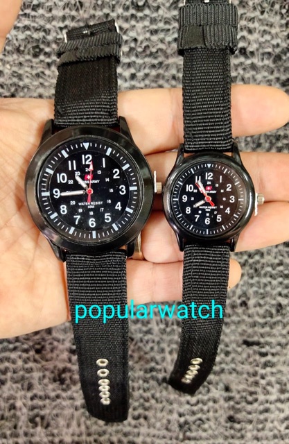 BEST SELLER!!! Jam tangan couple pria wanita kanvas (free box &amp; baterai cadangan)