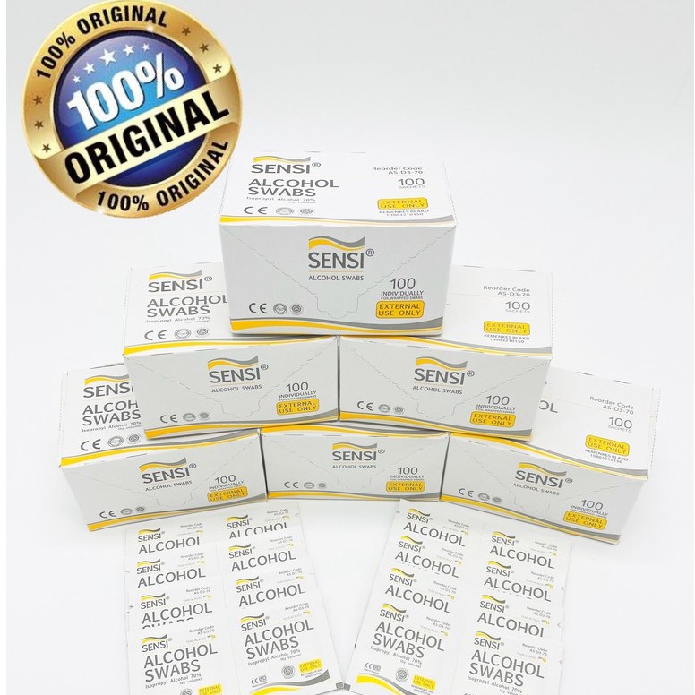 SENSI Alkohol Swab / Tissue Alkohol Pembersih / Alcohol Swab Sensi