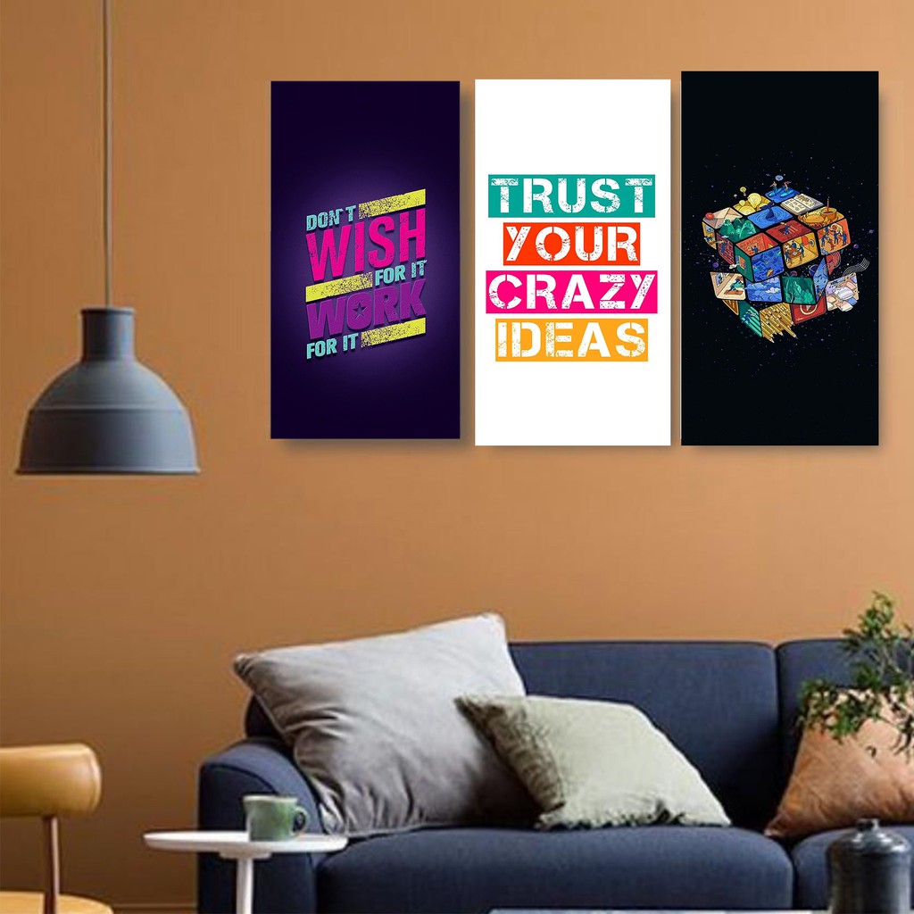pusatmode Hiasan Dinding A Life Theme 15x30 cm