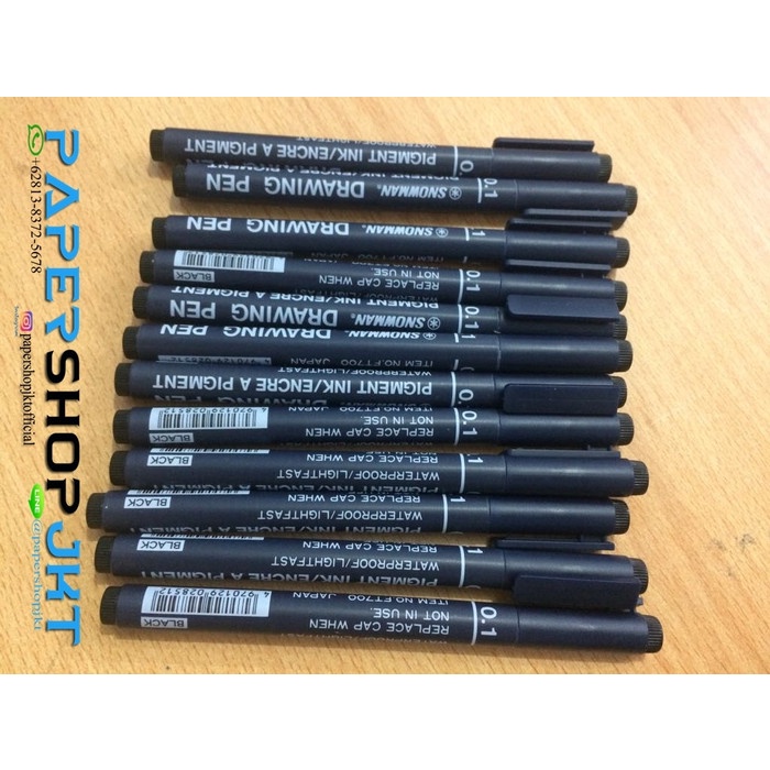 

Pendrawing- Grosir!!! Drawing Pen Snowman 700 Hitam 0.1 Atk -Drawing-Pen.