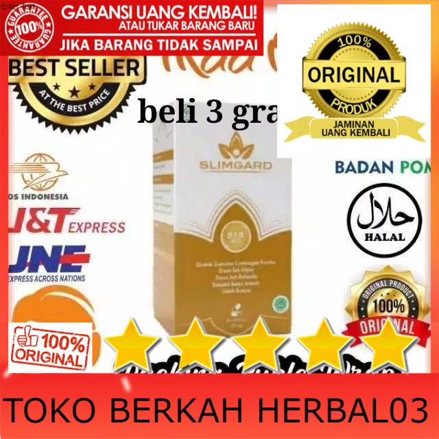 100% ASLI SLIMGARD Asli Obat Herbal Original Pelangsing/Penurun Berat Badan