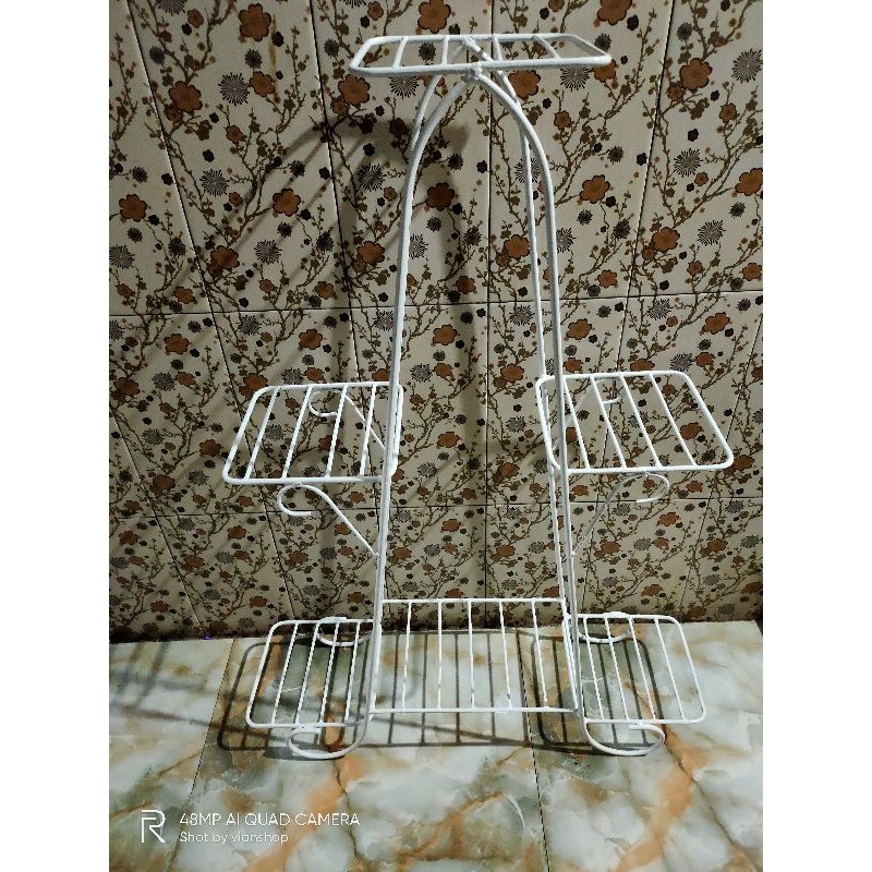Rak Bunga Besi minimalis Standing Planter pot bertingkat 6 Rak Bunga Besi minimalis Standing Planter pot bertingkat 6