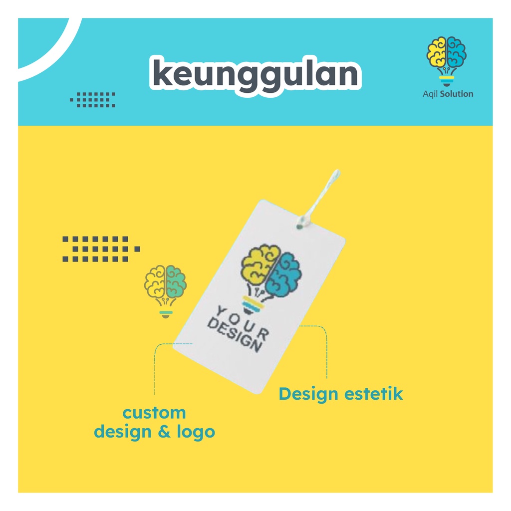 [Custom Logo] Hangtag Baju Stiker Label Sticker Tag Pakaian Perlengkapan Packing By Aqilsolution