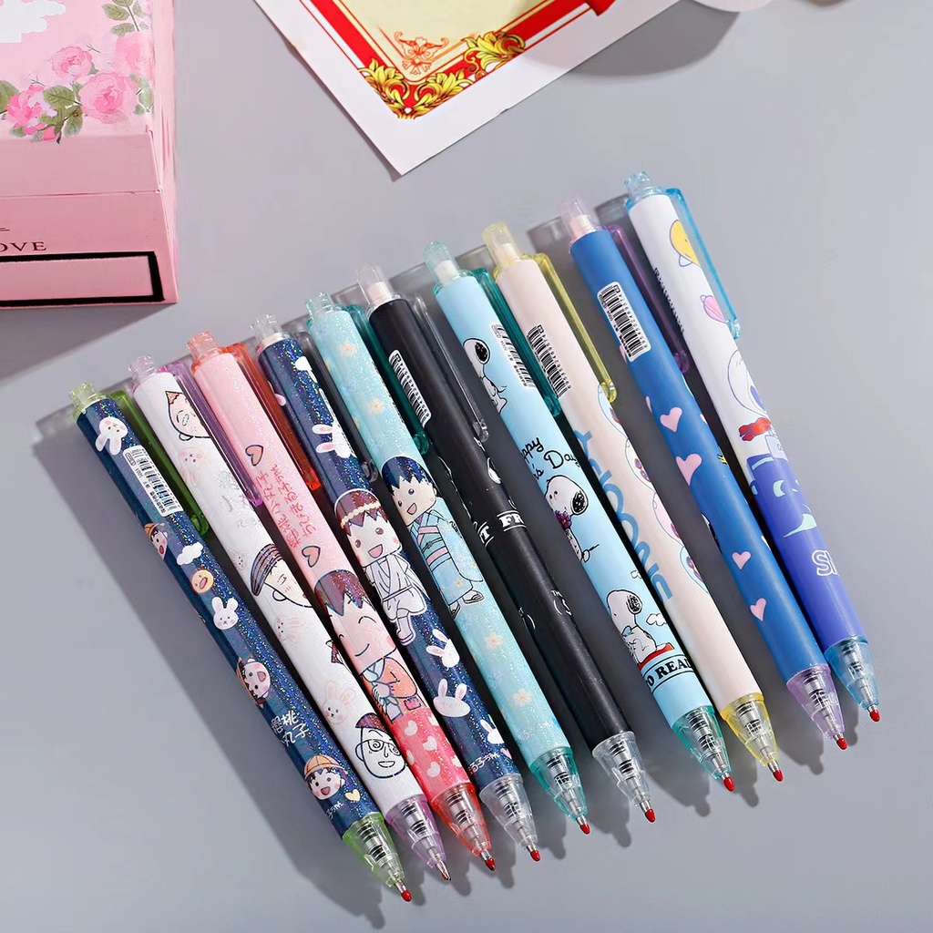 [1 PCS] PEN GEL MEKANIK MOTIF CARTOON PULPEN GEL MEKANIK LUCU PULPEN AESTHETIC