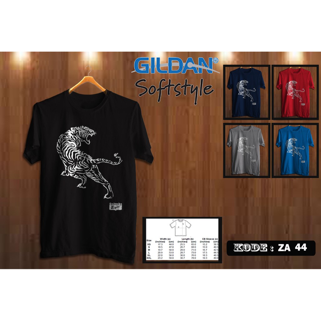 kaos onitsuka tiger original gildan za44