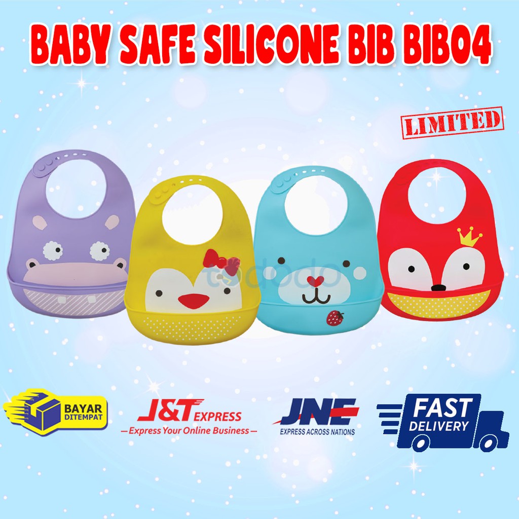 Baby Safe  Silicone Bib BIB04 / Celemek Makan