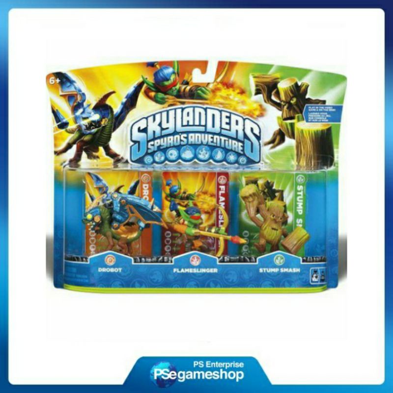 Paket Tiga Karakter Petualangan Skylanders Spyro (Drobot, Flameslinger, Stump Smash