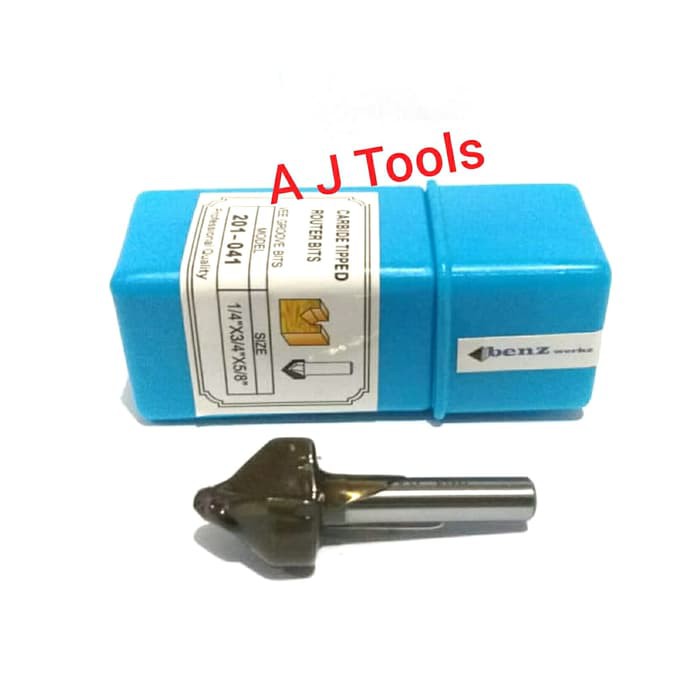 MATA PROFIL / ROUTER VEE GROOVE BIT 19 mm X 1/4" BENZ WERKZ (201-041)