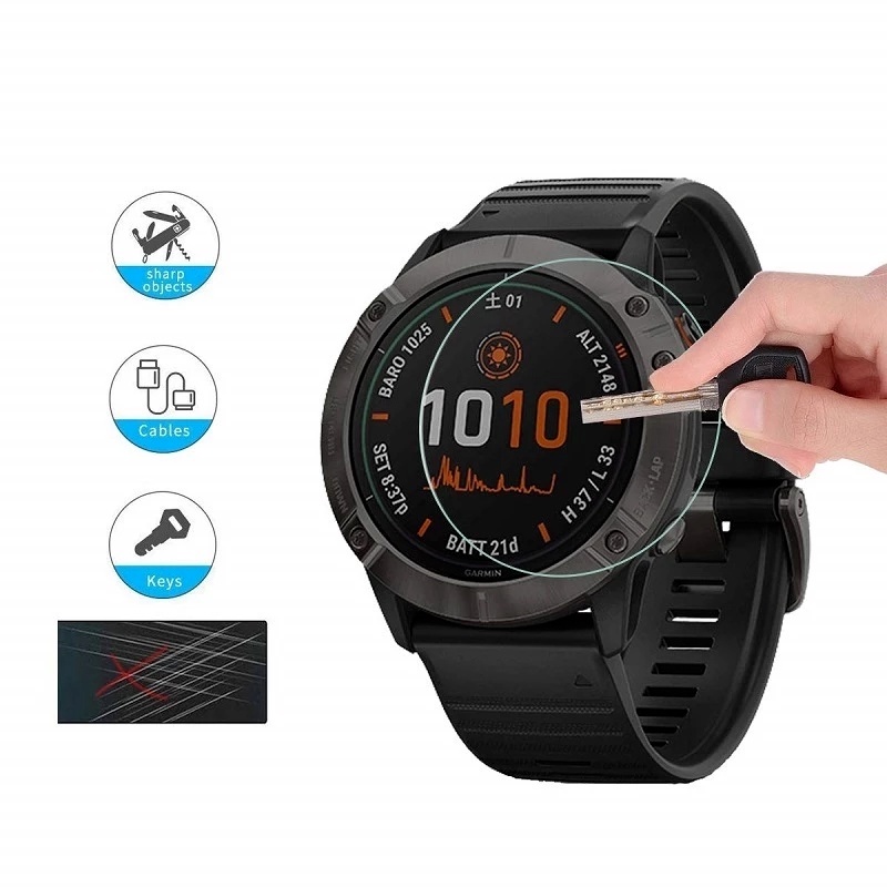 Tempered Glass Pelindung Layar Smartwatch Garmin Fenix 7 / 7S / 7X Anti Gores