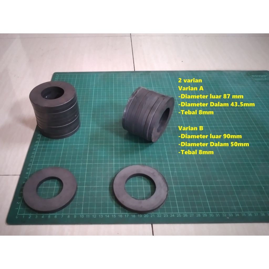 Magnet ferrite Donat 90 mm tebal 3 mm