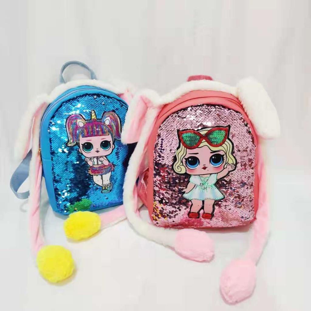 LS 792 - Ransel Anak Karakter Hat Bunny LOL Tas Punggung Backpack Anak Sekolah Ngaji SD TK PAUD