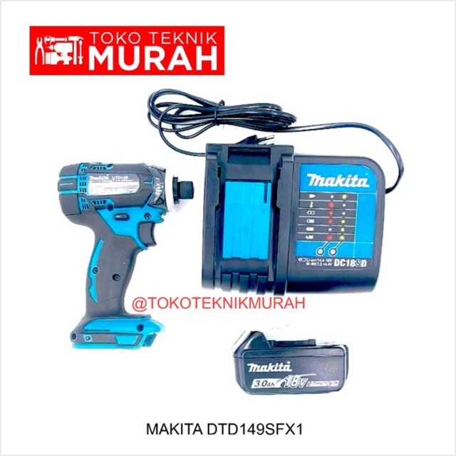 Makita DTD149SFX1 Obeng Baterai Impact Driver Cordless DTD149