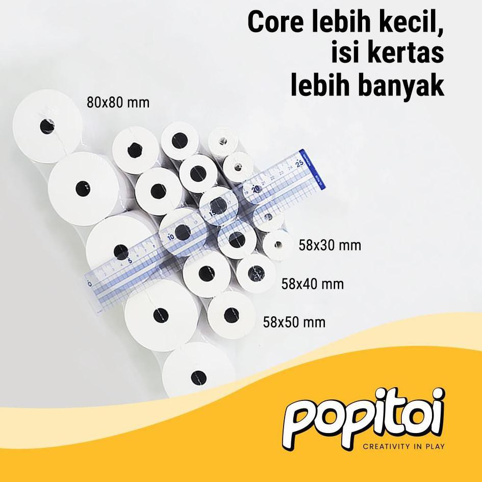 

Terbaru.. Thermal Paper 58 mm Kertas Struk Kasir Mesin EDC Mobile Printer POS Receipt 58 x 30 40 50