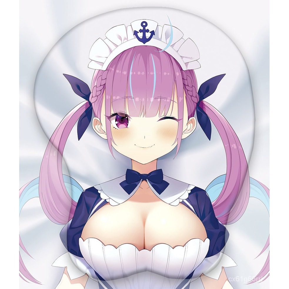 Minato Aqua Anime 3D Oppai Mouse Pad Wrist Rest
