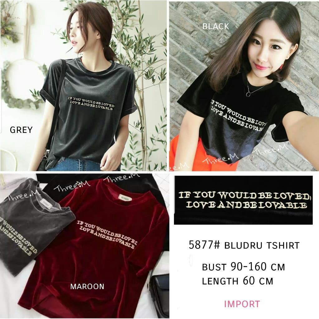 atasan wanita bahan bludru /v neck top murah import