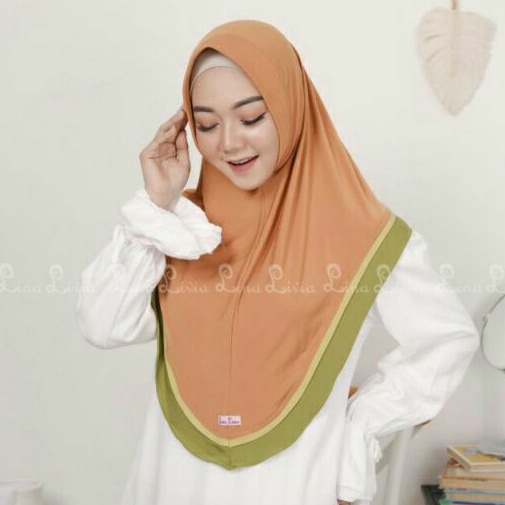 jilbab hijab Linalivia alesha kerudung krudung bergo instan bahan jersey ukuran dewasa terbaru cod j
