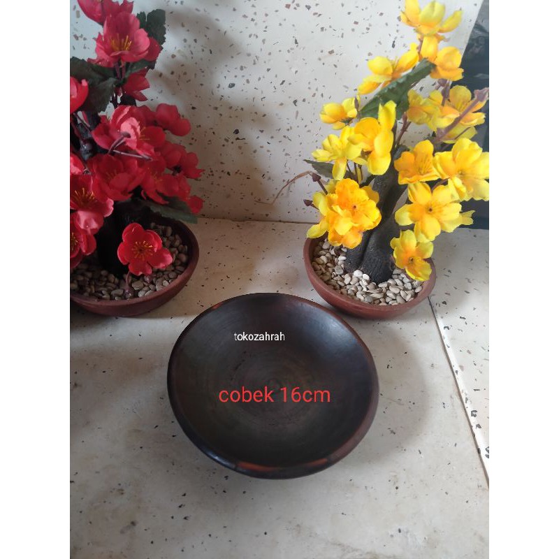 Piring Tanah Liat 16cm/Cobek Tanah Liat 16cm MURAH/Piring Lalap/piring tahu gejrot