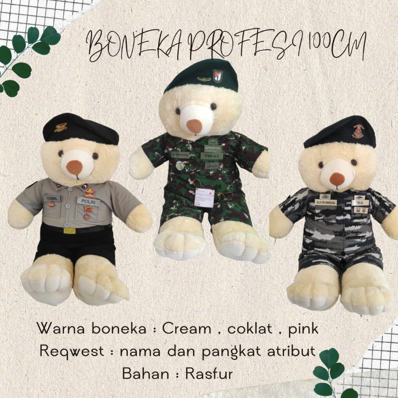 boneka TNI (1 meter) TNI AD/TNI AL/TNI AU
