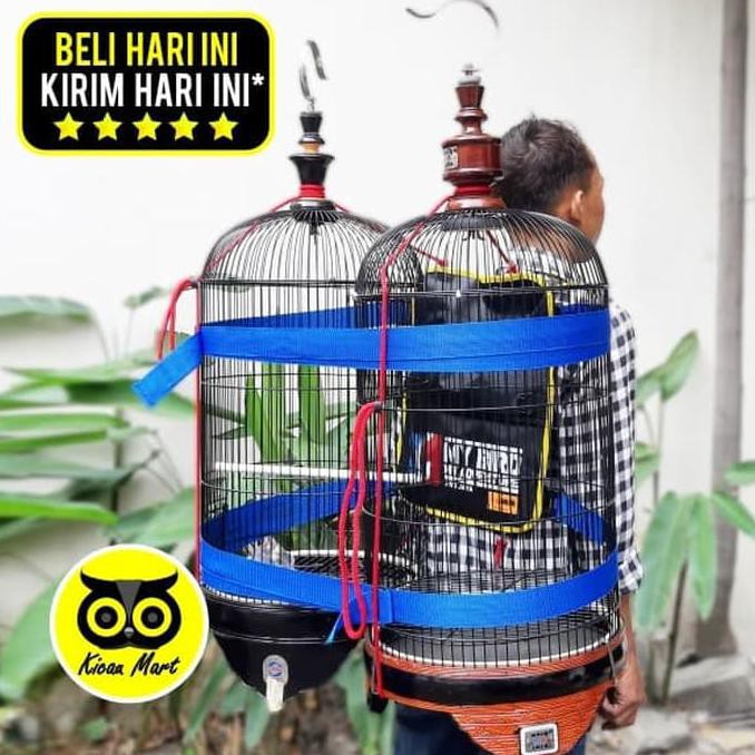 Open Ds Tas Oriq Jaya Gendongan Dua Sangkar Kandang Burung Lovebird Cpmkej2