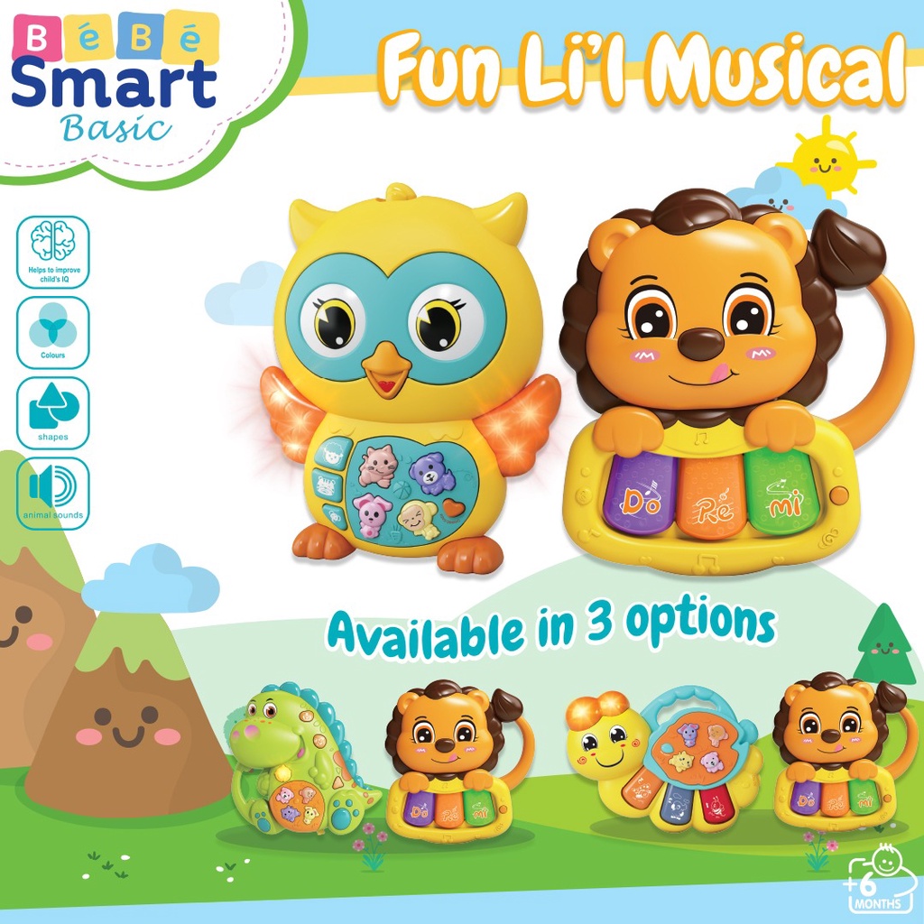 Bebe Smart - Fun Li'l Musical - Capterppilar Mainan anak Mainan PIano