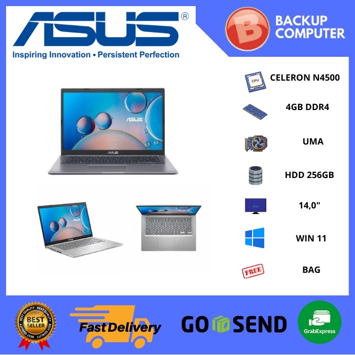 ASUS A416KA-FHD421 N4500/UMA/4G/256G PCIE/HDD HOUSING