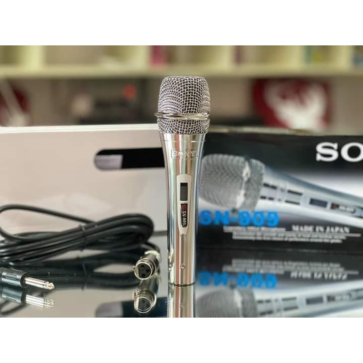 Mic kabel sony sn 909 new karaoke microphone STENLISS+kabel 4m promo