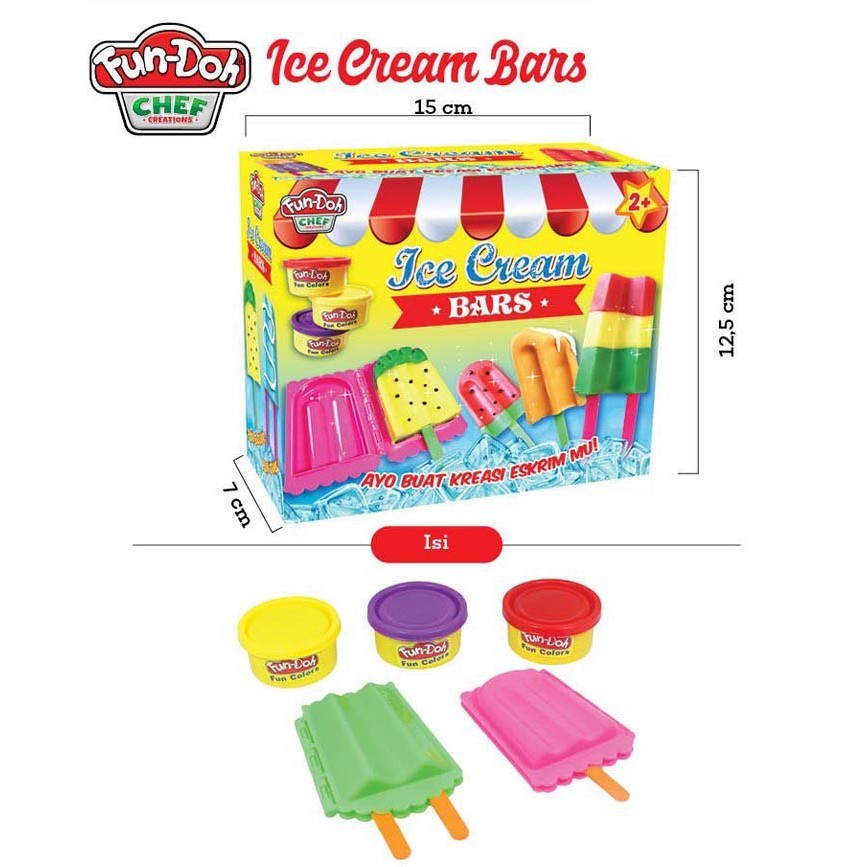 mwn.toys Mainan Anak Lilin Fun Doh Ice Cream Bars No.28017